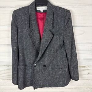Bert Newman* Sophisticated Gray Blazer with Red Lining